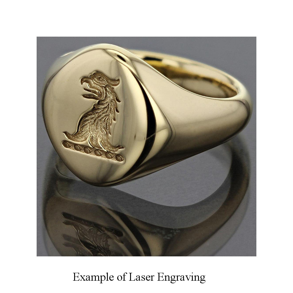 9ct Rose Gold 13 x 10mm Oval Shaped Signet Ring
