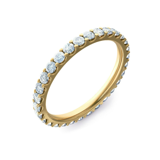 Micro Claw Set 2mm Gold Full Eternity Ring