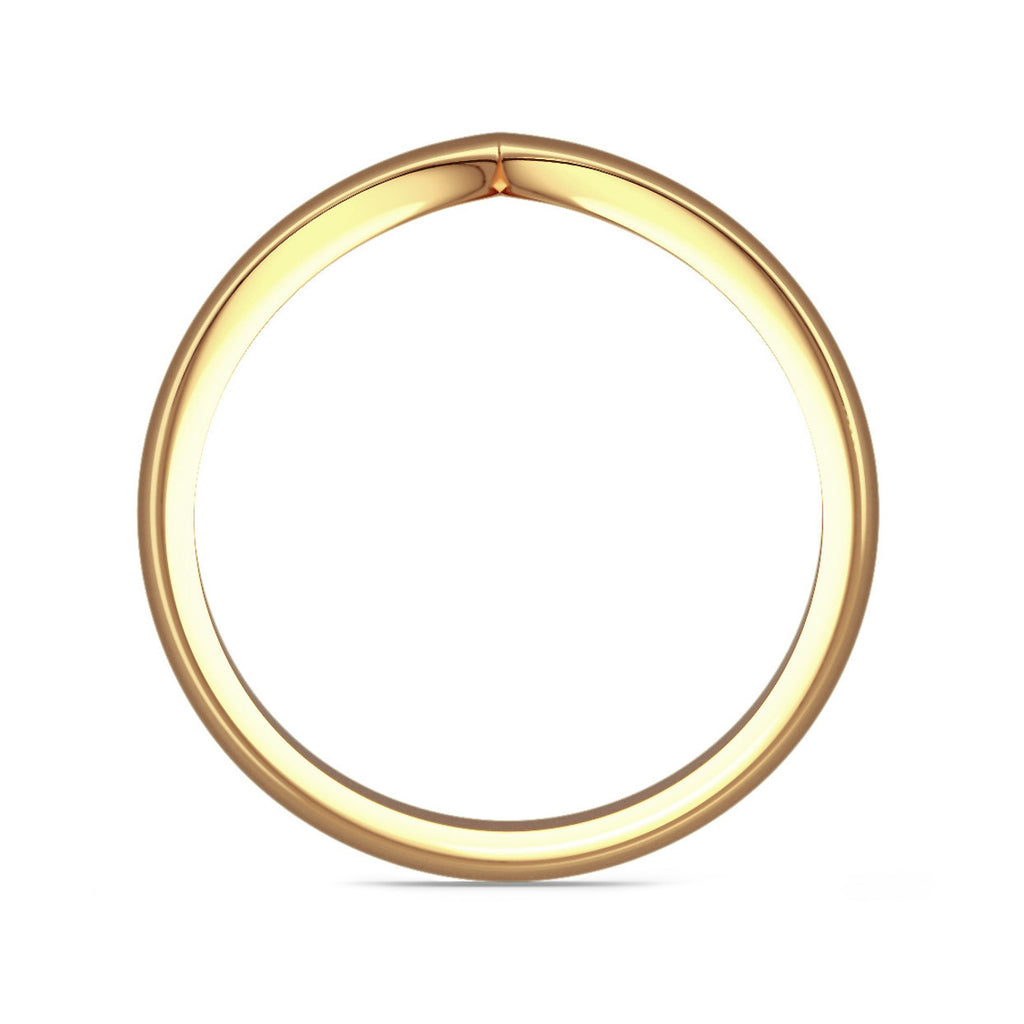 Wishbone Shaped Gold Wedding Ring