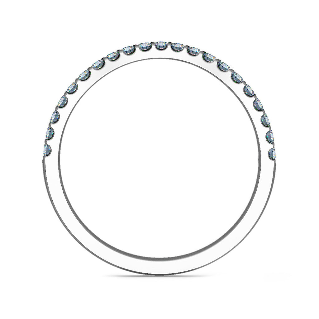 1.5mm Curve Shaped Ring with Micro Claw Set Diamonds