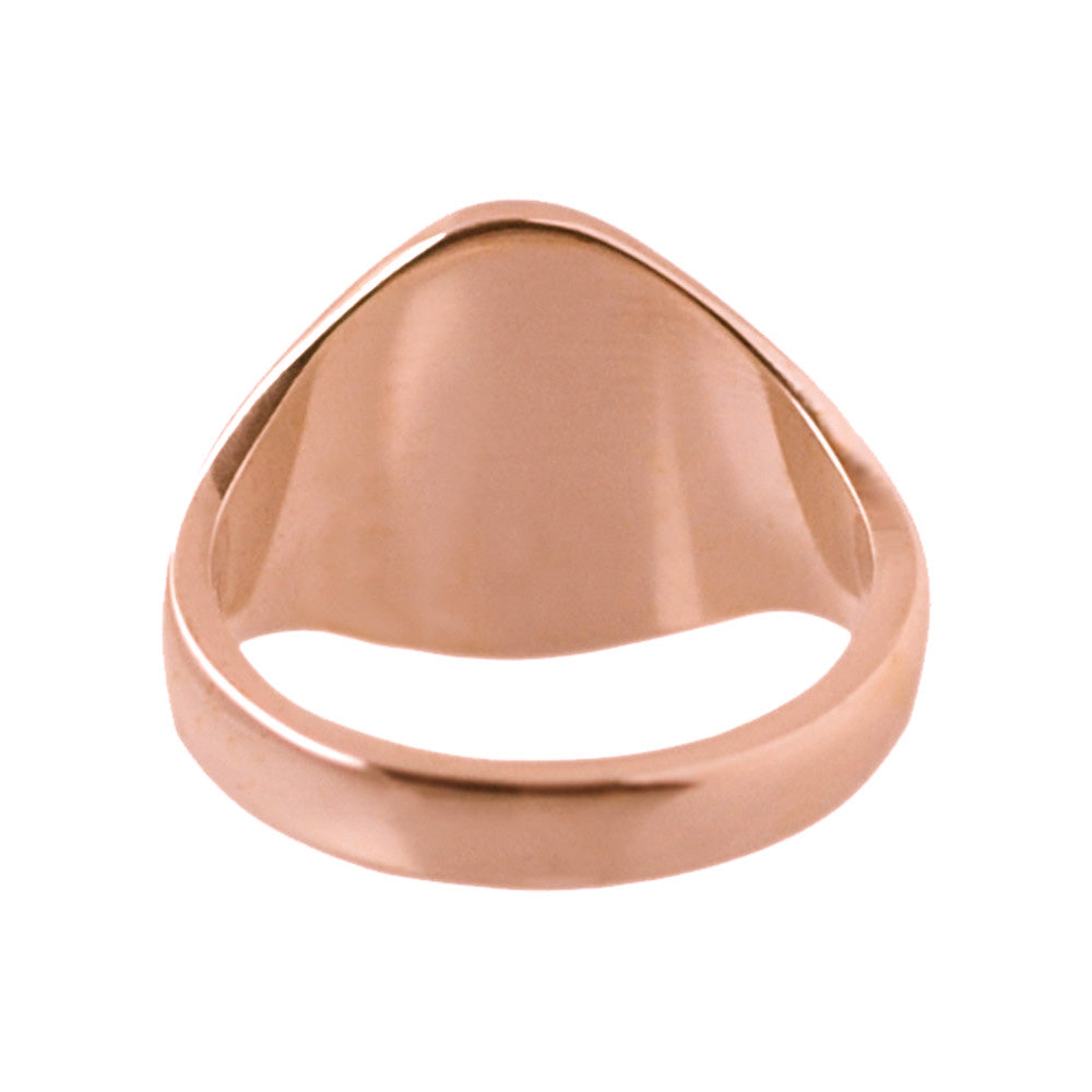 9ct Rose Gold 13 x 10mm Oval Shaped Signet Ring