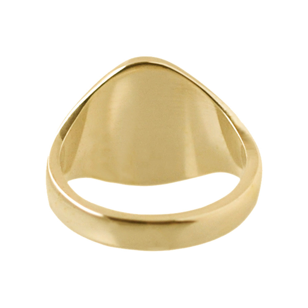 9ct Yellow Gold 13 x 10mm Oval Shaped Signet Ring