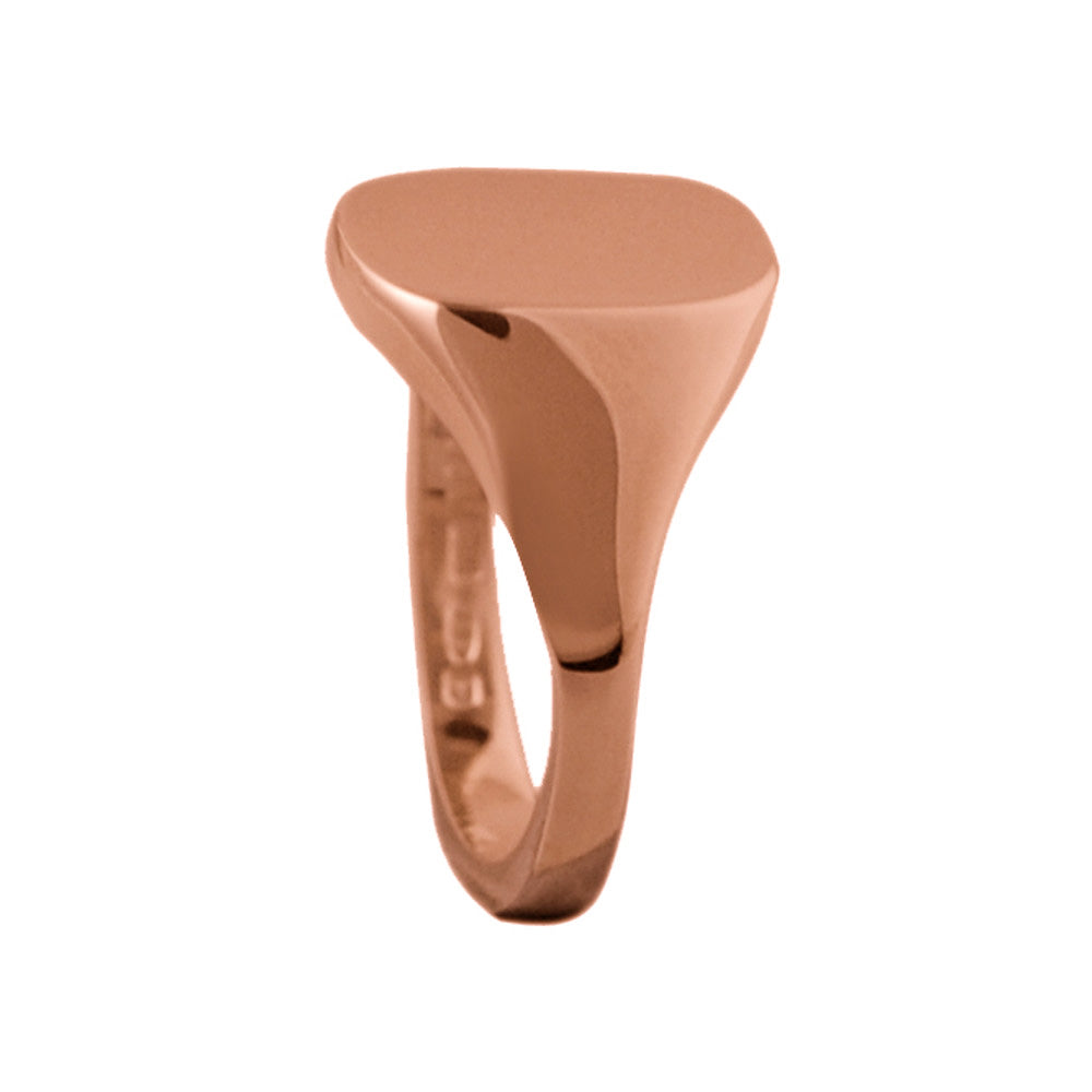 9ct Rose Gold 12 x 10mm Cushion Signet Ring