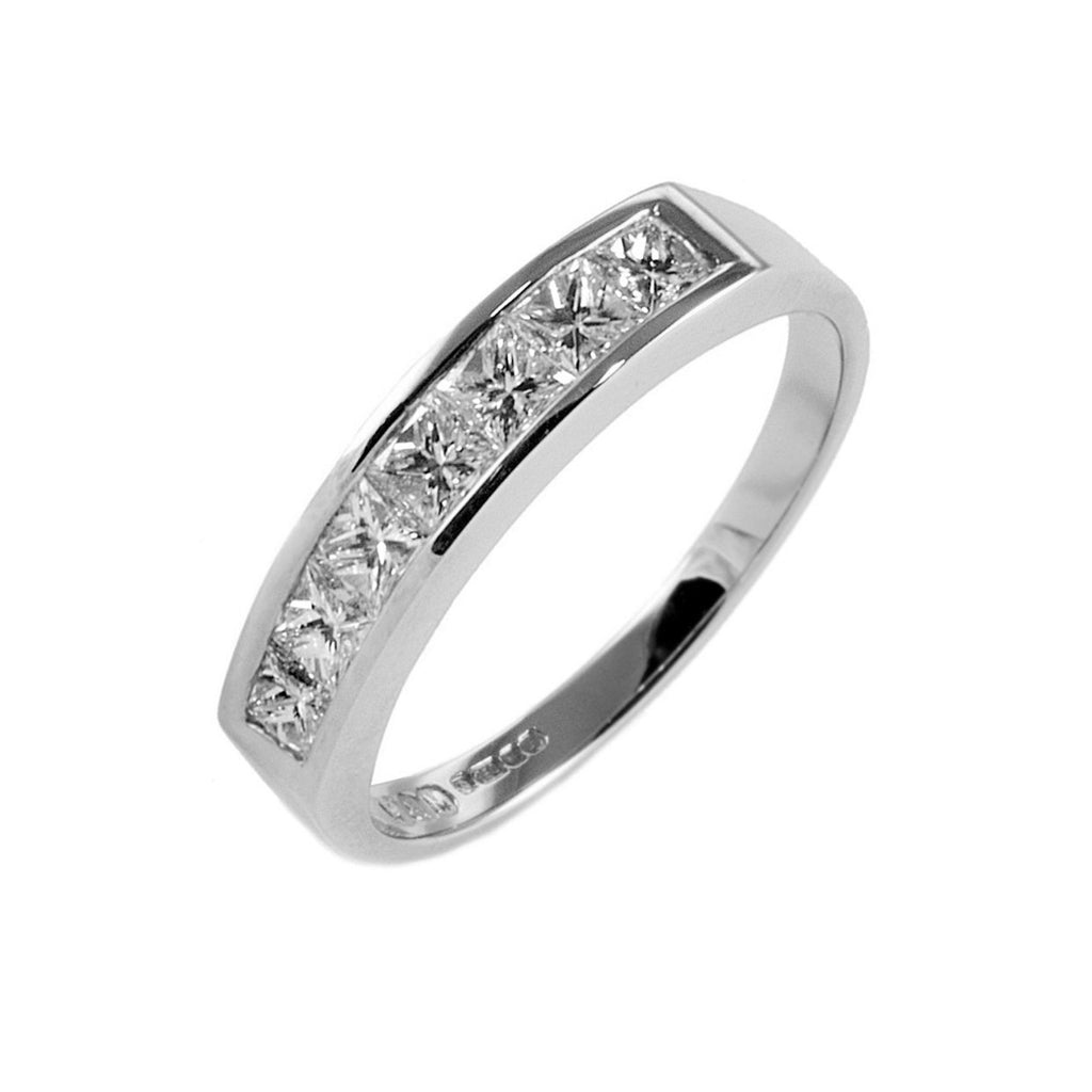 Channel Set 0.75ct Diamond Half Eternity Ring